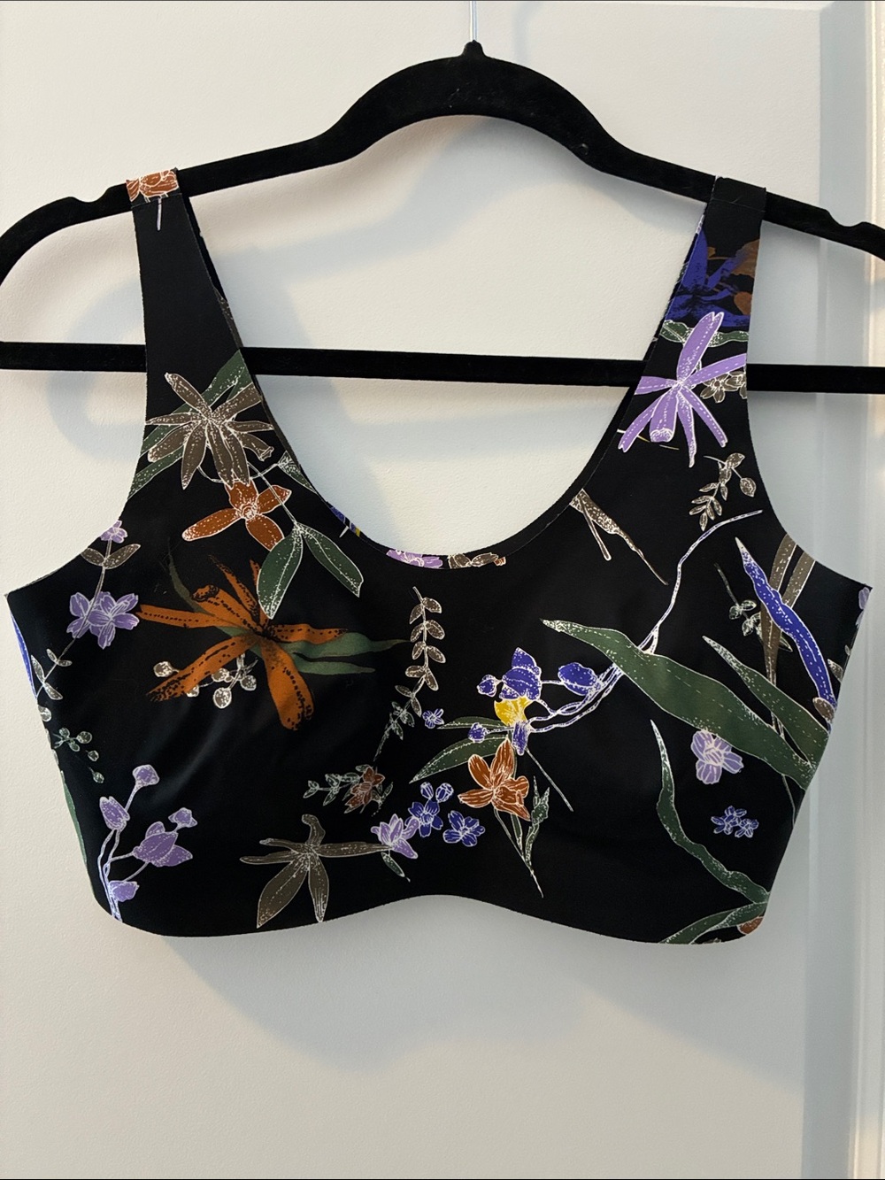 Knix Size S+ (32D, 32DD, 32E/DDD) LuxeLift Pullover Bra - Black Floral